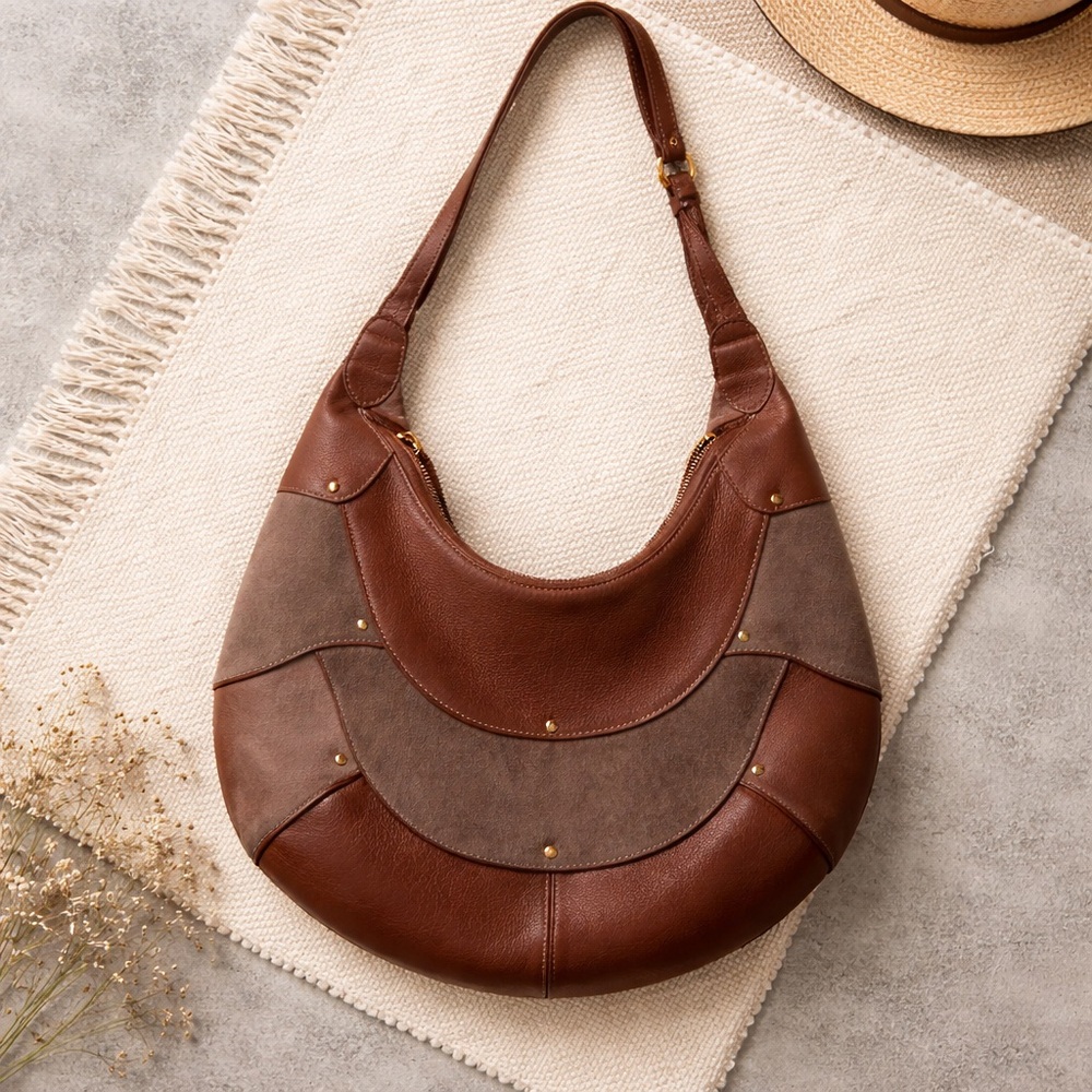 COLE HAAN Gold Fish F05 Large Hobo Handbag Purse